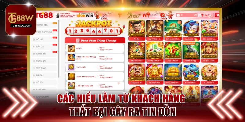 Các hiểu lầm từ khách hàng thất bại gây ra tin đồn