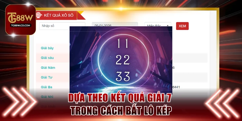Dựa theo kết quả giải 7 trong cách bắt lô kép